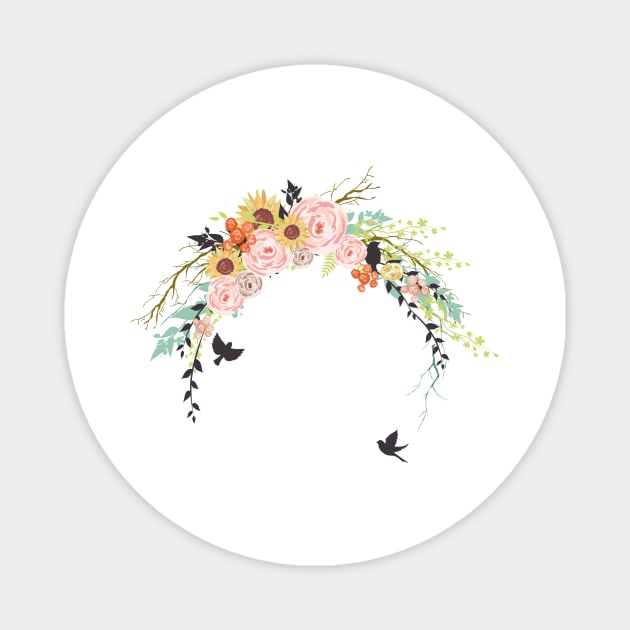 Earth Day Floral Splash Magnet by SWON Design